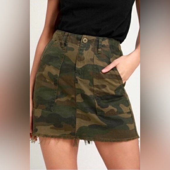 Blank NYC Dresses & Skirts - [BLANK NYC] Camouflage Denim Miniskirt